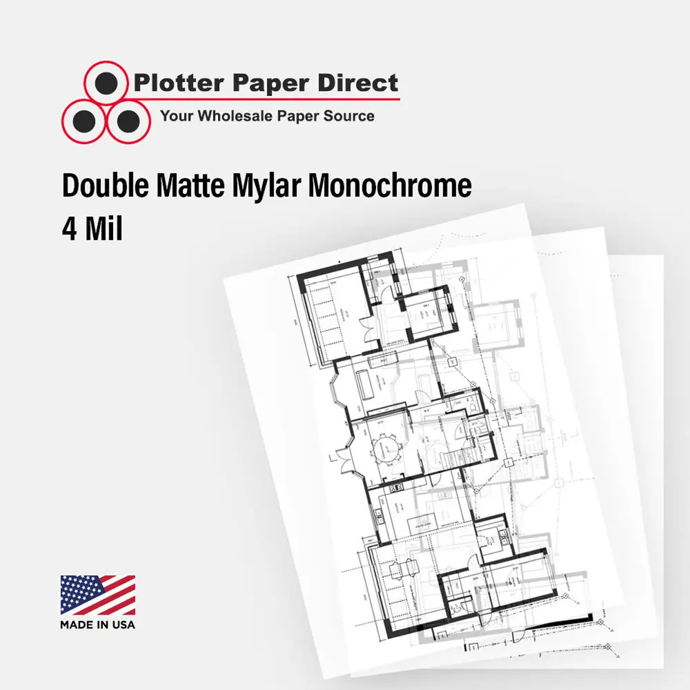 11" W x 17" H Cut Sheets - Double Matte Mylar Monochrome (25 Sheets)