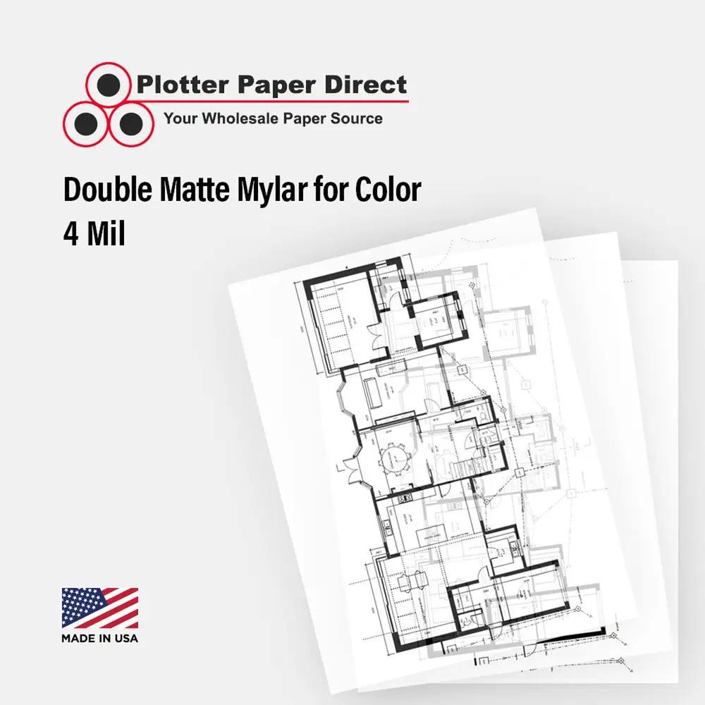8-1/2" W x 11" H Cut Sheets - Double Matte Mylar for Color (100 Sheets)