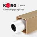 52'' x 150' Roll - 15 MIL White Opaque Rigid Vinyl