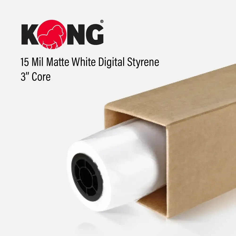 54'' x 150' Roll - .015 White Digital Styrene
