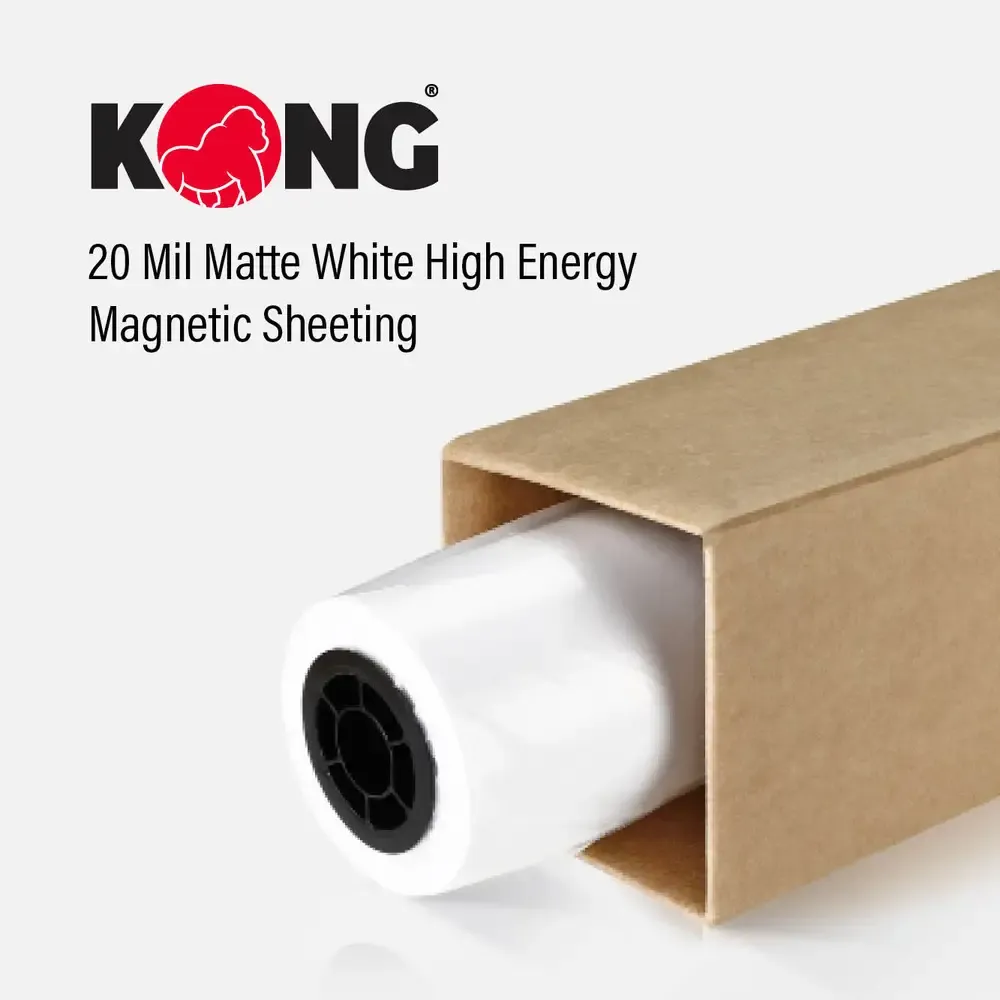 40'' x 50' Roll - .020 Matte White Magnetic Sheeting