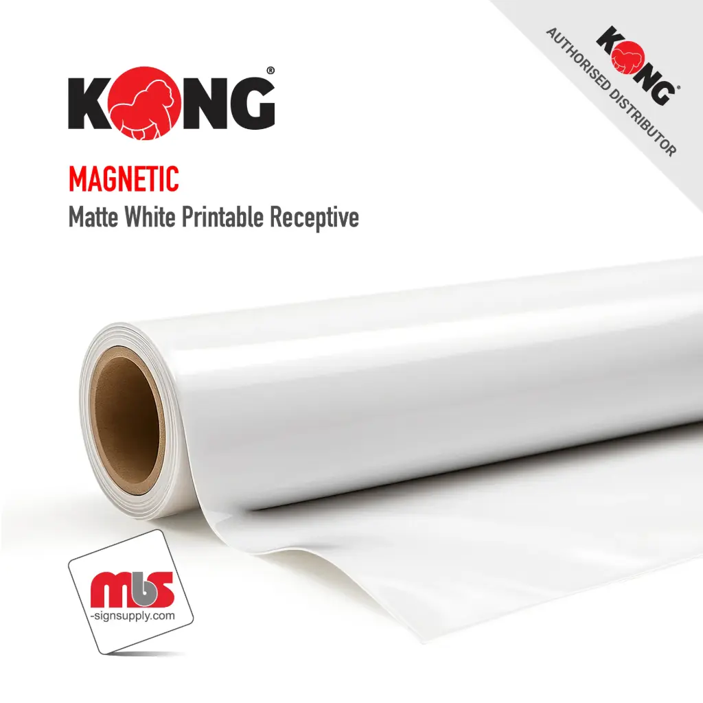 .012 x 60'' x 100 Yard  Roll - Magnetic Matte White Printable Receptive