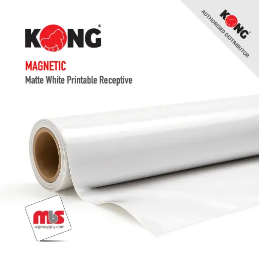 [MGR012-60100MW] 60" x 100 Yard Roll - 12 Mil Magnetic Matte White Printable Receptive