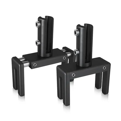 [CUB250-2MB] Set of 2, Adjustable Clamp, Aluminum Matte Black Anodized Finish, to Accommodate 1-3/4" to 2-3/8" Cubicle partition. Up to 1/4" material accepted on the fork (included 4x 1" and 4x 2" bolt to adjust to different Cubicle)
