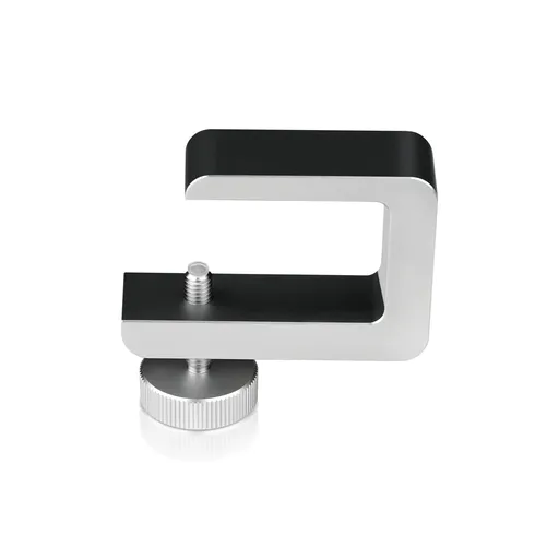 [CP175A] ''Set of 2,  Clamp, Aluminum Clear Anodized Finish, to Accommodate 1'' to 1-1/8'' Counters. M6 Thumb Screw 