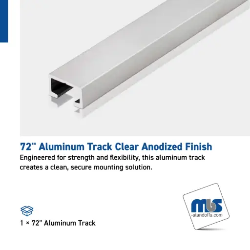 [AT1911] 72" Aluminum Track Clear Anodized Finish