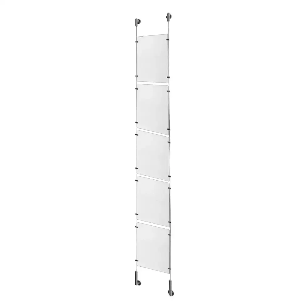 Clear Acrylic Sign Holder Kit for Media 5 x 8.5'' x 11''