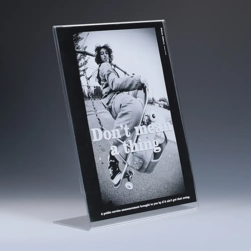 Acrylic Tabletop Angled Sign Holder, accommodates 8.5" x 11" media 