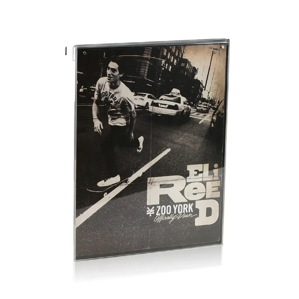 Clear Acrylic Frame for Media 8.5'' x 11'' (For vertical 1/4'' Rod Systems)