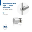 Pipe | Cable Junction for 5/8'' Aluminum Pipe & 1/8'' (3.00) Cable (Inside use only)