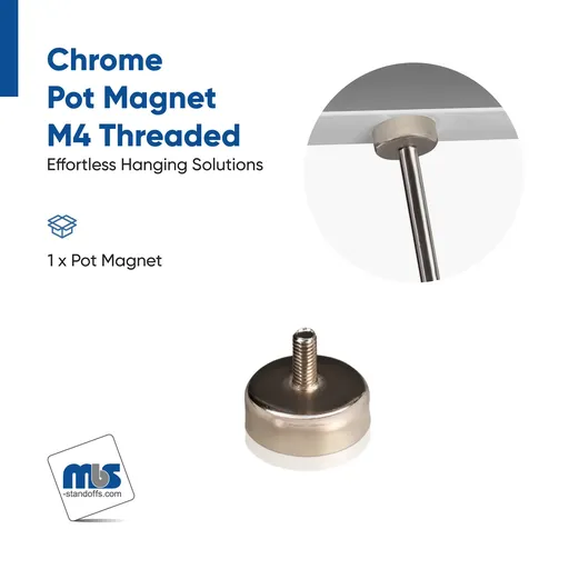 [MR20NI] 3/4" Pot Magnet (Inside use only) Threaded M4