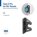 Type 2 Fix, for 90º Panels