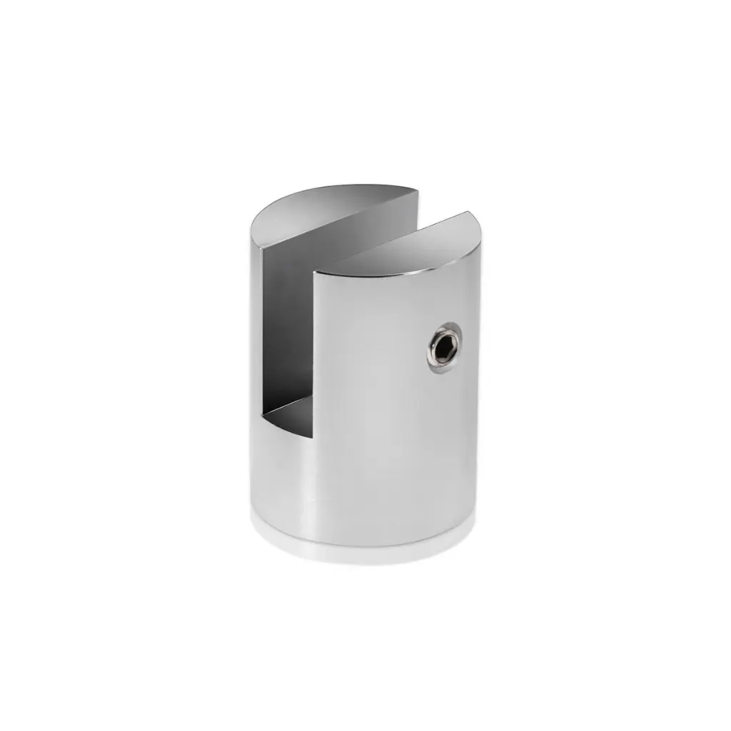 Aluminum Satin Chrome Finish Projecting Gripper, Holds Up To 7/16" Material