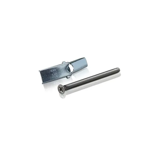 [TBW82300Z] Zinc Screw 8-32 x 2 1/2'' with Toggle Bolt Wings #8-32 (1 x #TBW8, 1 x #2300Z)